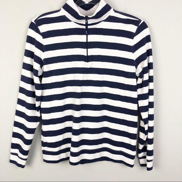 VINEYARD VINES | Striped 1/4 Zip Pullover Top S - Picture 1 of 8